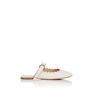 CHLOE Studded Leather Buckle-Strap Mules